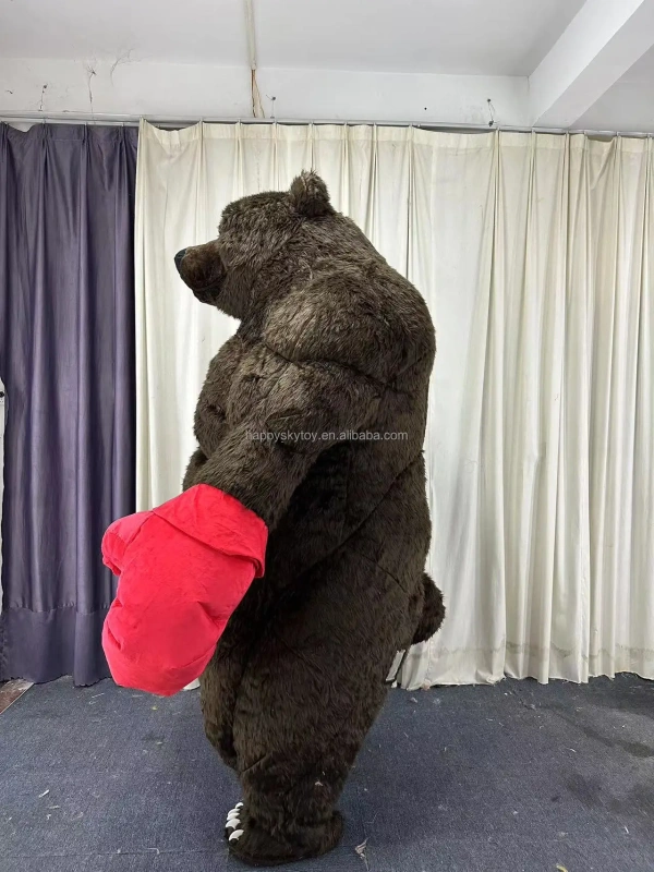 Hot Sale Funny Giant Inflatable Brown Bear 2M/2.6M Popular Party Dress Inflatable Mascot Costume