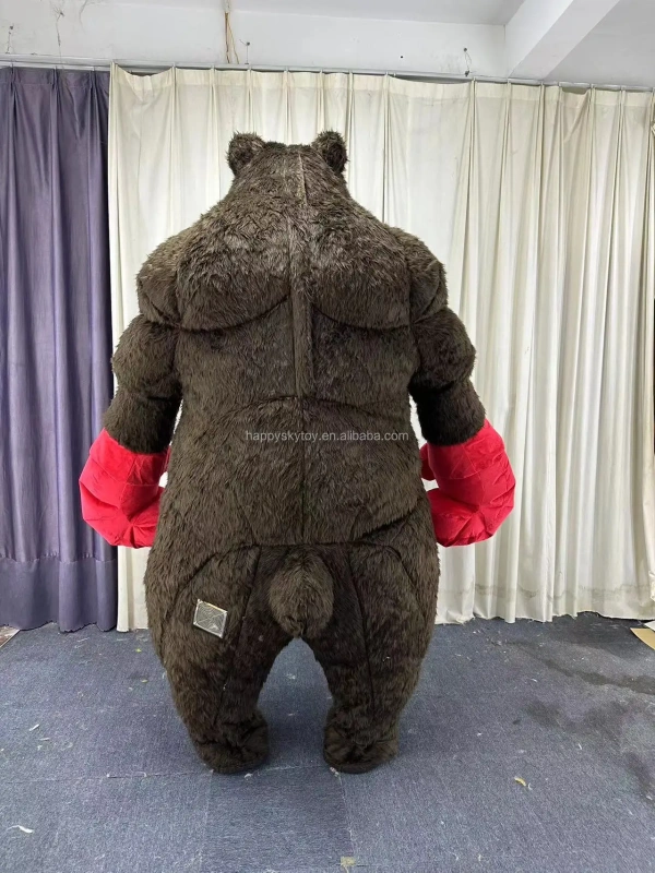 Hot Sale Funny Giant Inflatable Brown Bear 2M/2.6M Popular Party Dress Inflatable Mascot Costume