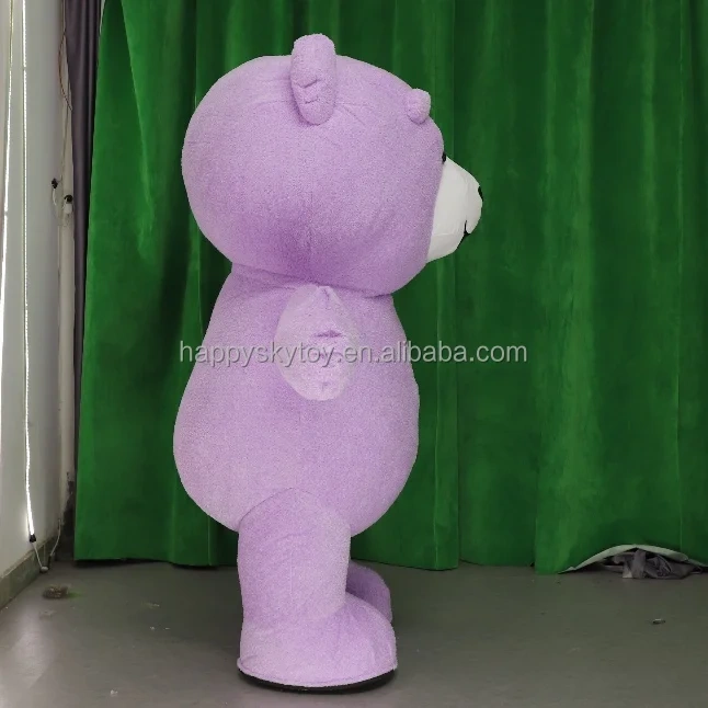 Unisex Inflatable Teddy Bear Plush Mascot Costume Fancy Dress for Adults' Party Game