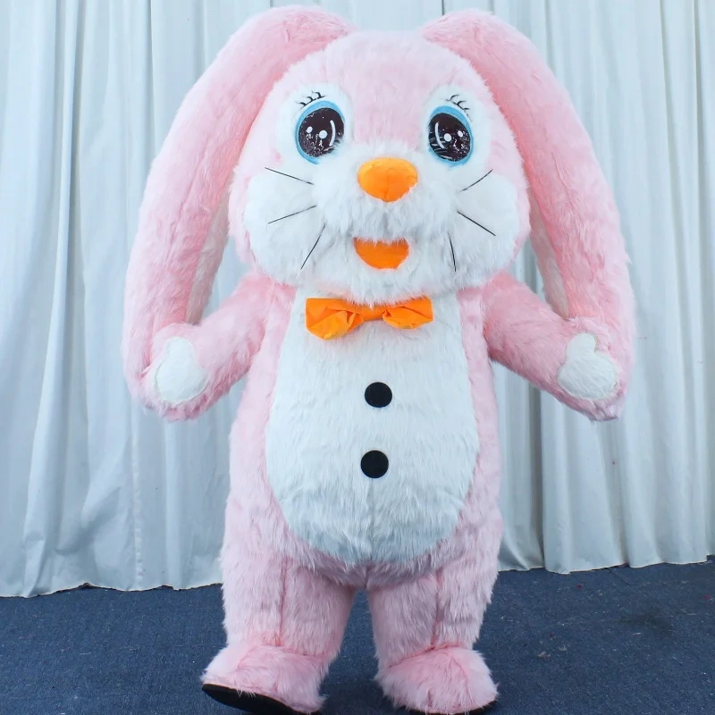 High Quality Unisex Giant Life-Size Inflatable Easter Bunny Mascot Costume for Adults