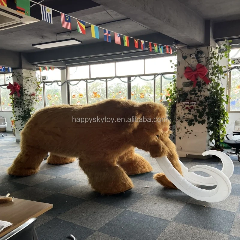 Giant commercial inflatable mammoth mascot costume beautiful brown elephant inflatable mascot costume