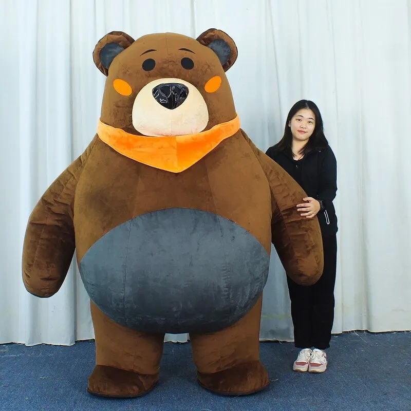 CE Inflatable Giant Mascot Teddy Brown Costume Cosplay Carnival Realistic Costumes for Party for Adult