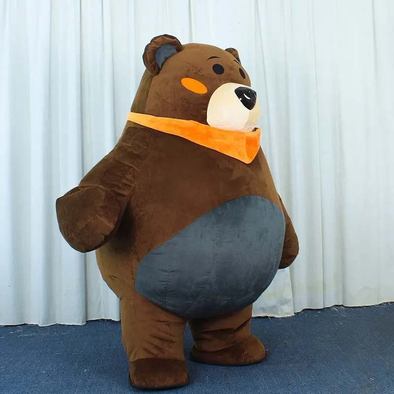 CE Inflatable Giant Mascot Teddy Brown Costume Cosplay Carnival Realistic Costumes for Party for Adult