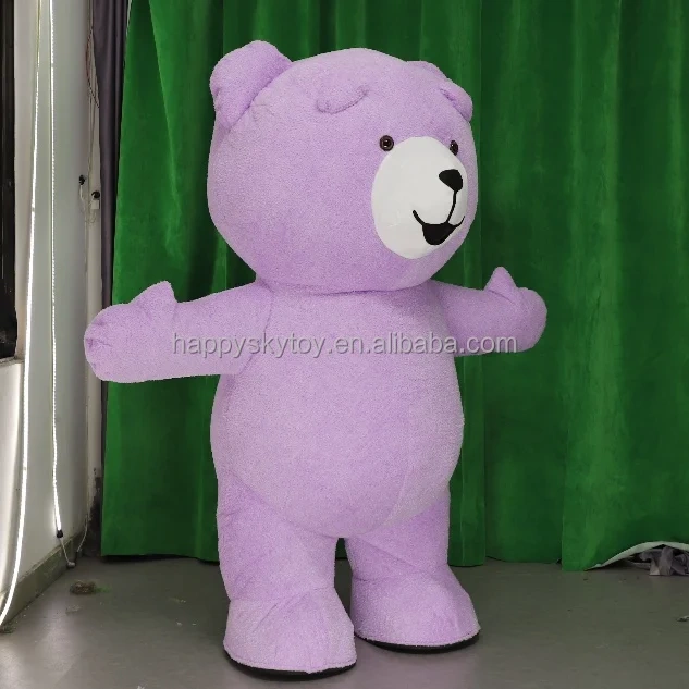 Unisex Inflatable Teddy Bear Plush Mascot Costume Fancy Dress for Adults' Party Game