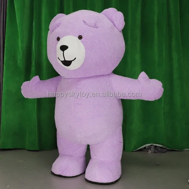 Unisex Inflatable Teddy Bear Plush Mascot Costume Fancy Dress for Adults' Party Game