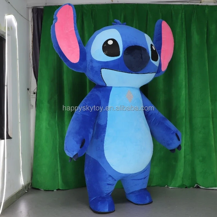 Unisex Stitch Inflatable Mascot Costume Cosplay Cartoon for Adults Halloween Party Event Fancy Dress