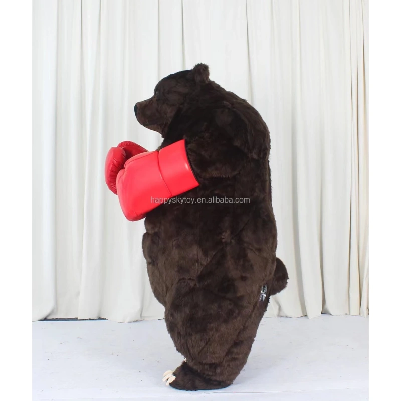 Hot Sale Funny Giant Inflatable Brown Bear 2M/2.6M Popular Party Dress Inflatable Mascot Costume