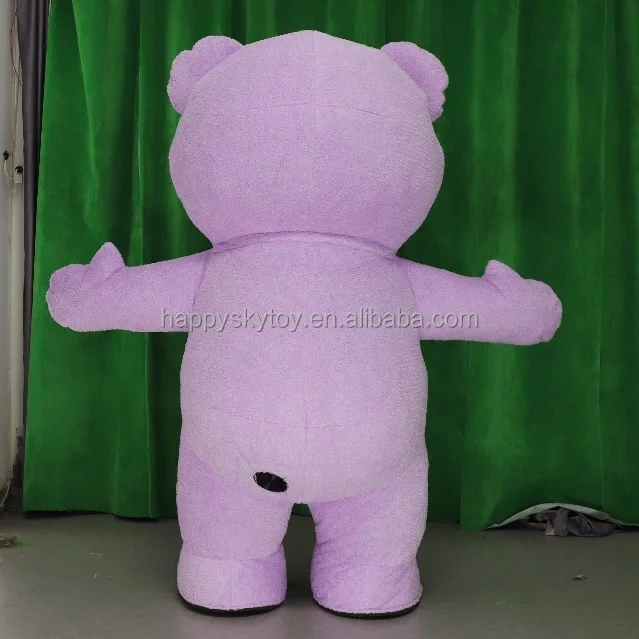Unisex Inflatable Teddy Bear Plush Mascot Costume Fancy Dress for Adults' Party Game