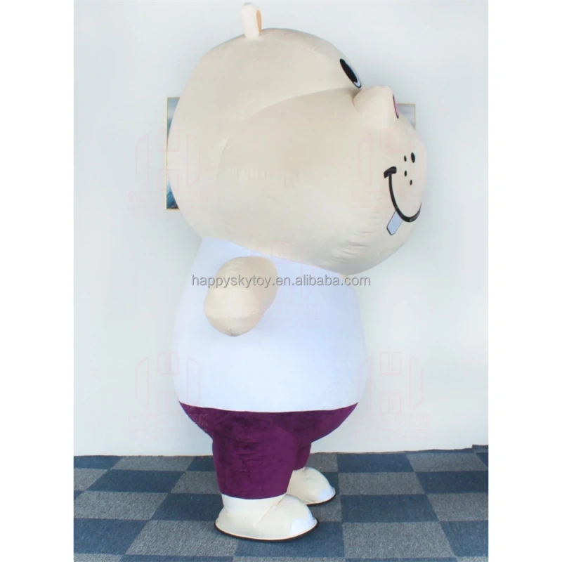 Full Life Size Inflatable Milk Cow Mascot Costume custom 2m/2.6m/3m panda tiger polar bear inflatable costume for party