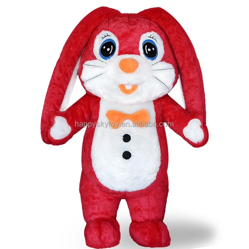 High Quality Unisex Giant Life-Size Inflatable Easter Bunny Mascot Costume for Adults