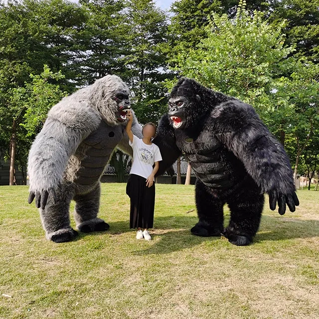 2.6m Custom King Kong Monkey Gorilla Mascot Costume Unisex Plush Inflatable Gorilla Mascot Costume Suit for Adults for Carnival