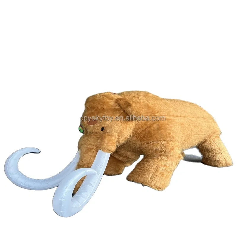 Giant commercial inflatable mammoth mascot costume beautiful brown elephant inflatable mascot costume