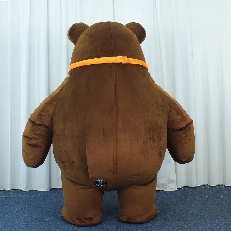 CE Inflatable Giant Mascot Teddy Brown Costume Cosplay Carnival Realistic Costumes for Party for Adult