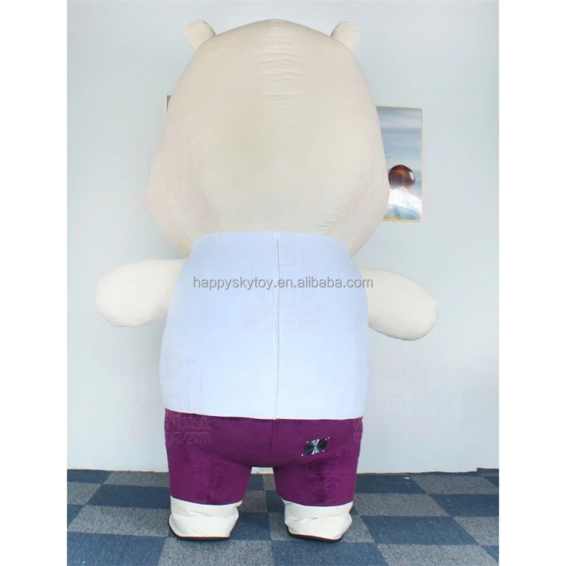 Full Life Size Inflatable Milk Cow Mascot Costume custom 2m/2.6m/3m panda tiger polar bear inflatable costume for party