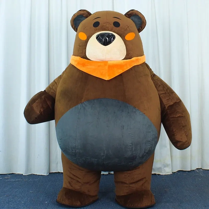 CE Inflatable Giant Mascot Teddy Brown Costume Cosplay Carnival Realistic Costumes for Party for Adult