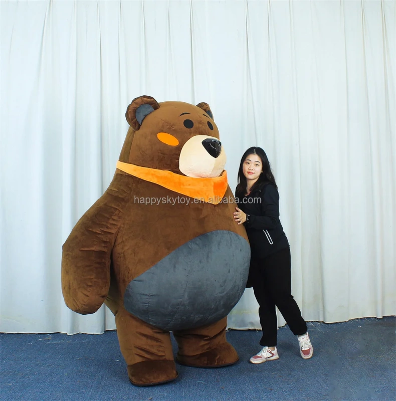 Unisex Cute Inflatable Teddy Bear Costume Plush Giant Mascot for Adults for Walking