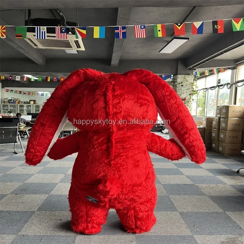 Hot sale inflatable rabbit mascot costume beautiful 2m/2.6m inflatable mascot costume for adult