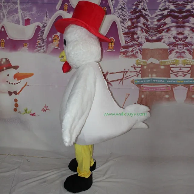 Popular cute farm animal costumes adults duck in sale propaganda-used  white duck costumes with hat cartoon character costume