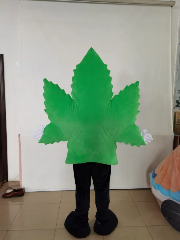 Custom made foam body ganja weed mascot costume for adult