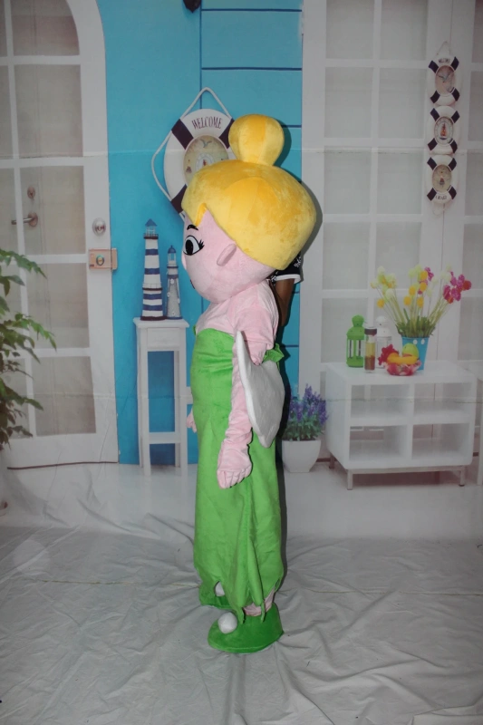 Professional factory handmade plush tinker bell Fairy mascot costume for adult