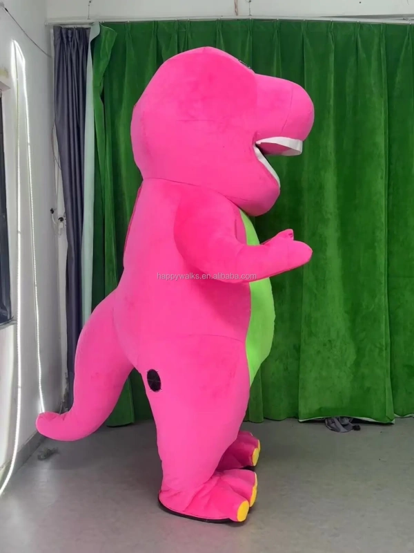 CE Certified Inflatable Unisex Barney Mascot Costume Plush Advertising Cosplay Cartoon for Kids and Adults
