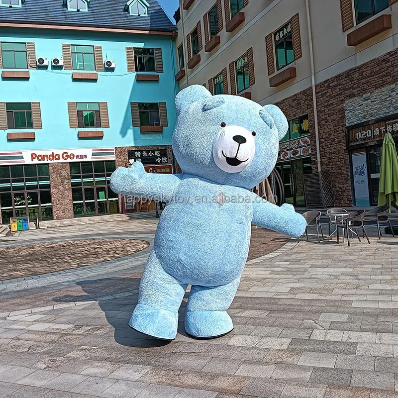 Happy Island High Quality walking giant inflatable Teddy Bear mascot costume for adult