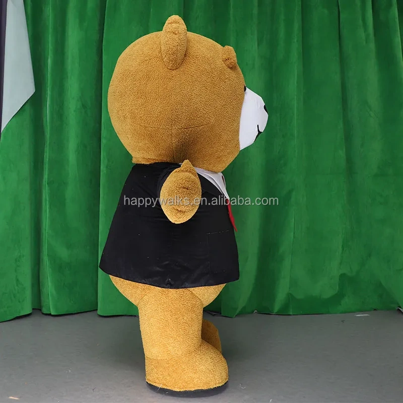 Hot Sale Inflatable Teddy Bear Mascot Costume Fancy Fur Dress for Adults for Outdoor Graduation Parties & Advertising