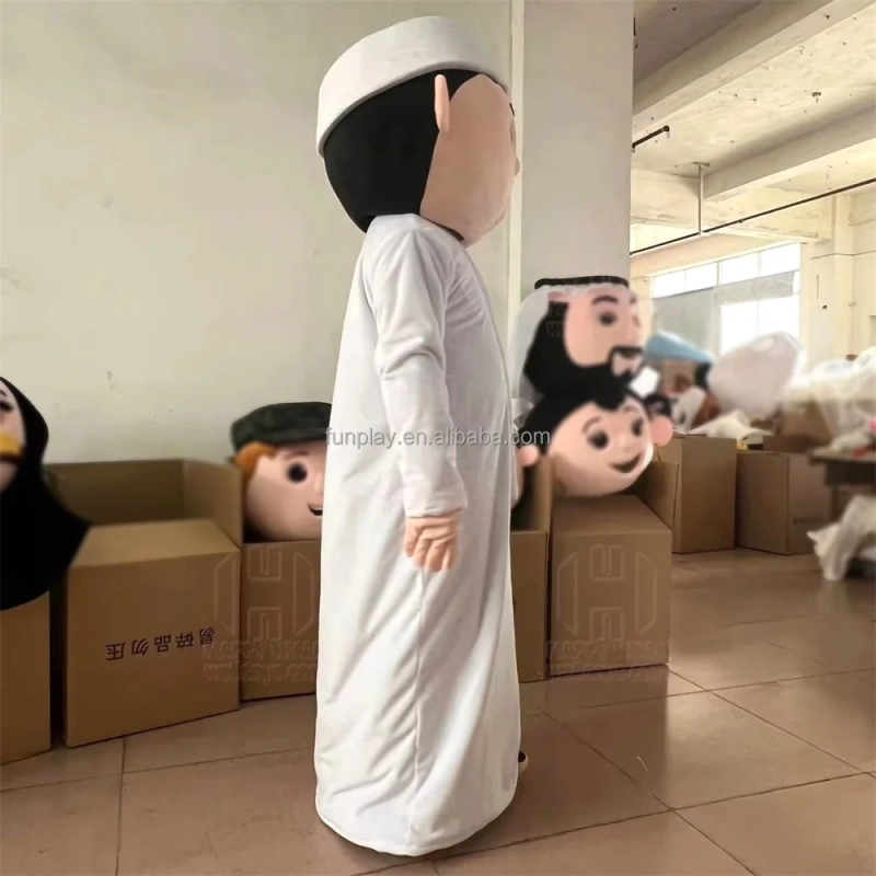 Factory Cheap Price Lovely Arab Men Mascot Costume Cartoon Character for Adults