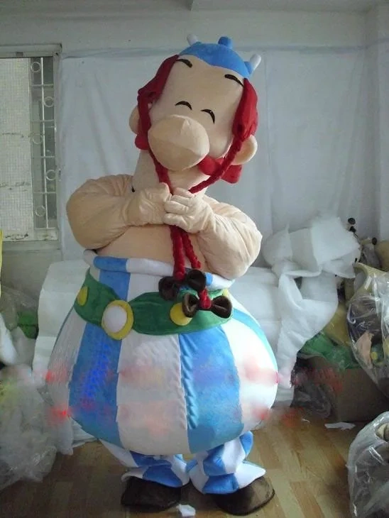 Factory custom asterix obelix mascot costume halloween carnival China wholesale