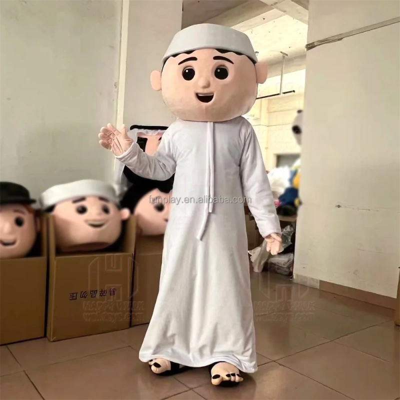 Factory Cheap Price Lovely Arab Men Mascot Costume Cartoon Character for Adults