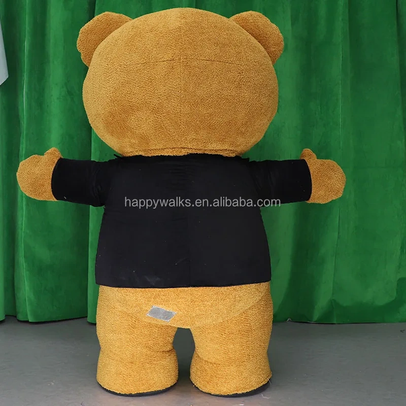 Hot Sale Inflatable Teddy Bear Mascot Costume Fancy Fur Dress for Adults for Outdoor Graduation Parties & Advertising
