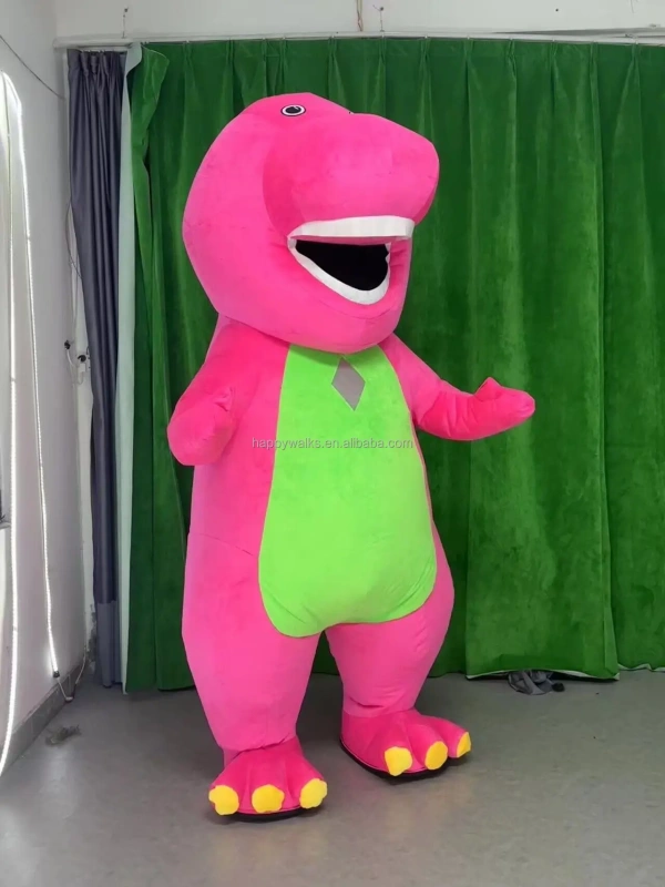 CE Certified Inflatable Unisex Barney Mascot Costume Plush Advertising Cosplay Cartoon for Kids and Adults