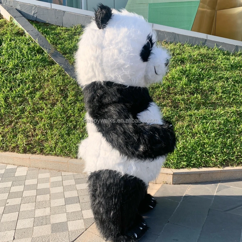 Hot Selling Unisex Adult Halloween Carnival White Polar Bear Panda Inflatable Mascot Stage Performance Outdoor Toys