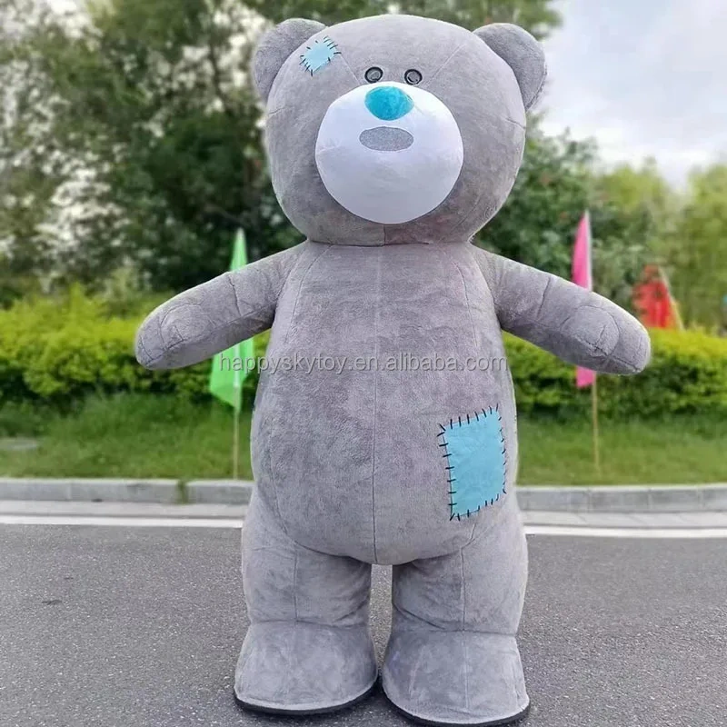 Happy Island High Quality walking giant inflatable Teddy Bear mascot costume for adult