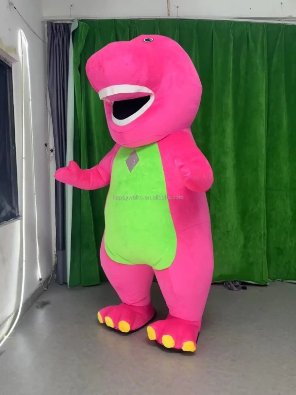 CE Certified Inflatable Unisex Barney Mascot Costume Plush Advertising Cosplay Cartoon for Kids and Adults