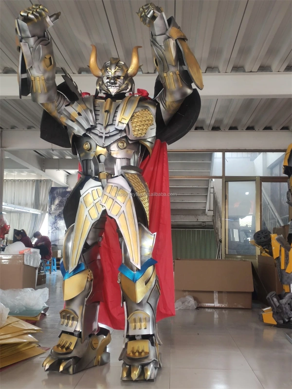 New Arrive EVA High Quality Hot Sale Attractive Realistic Yellow Robot Costume Performance Cosplay Robot Led Costume