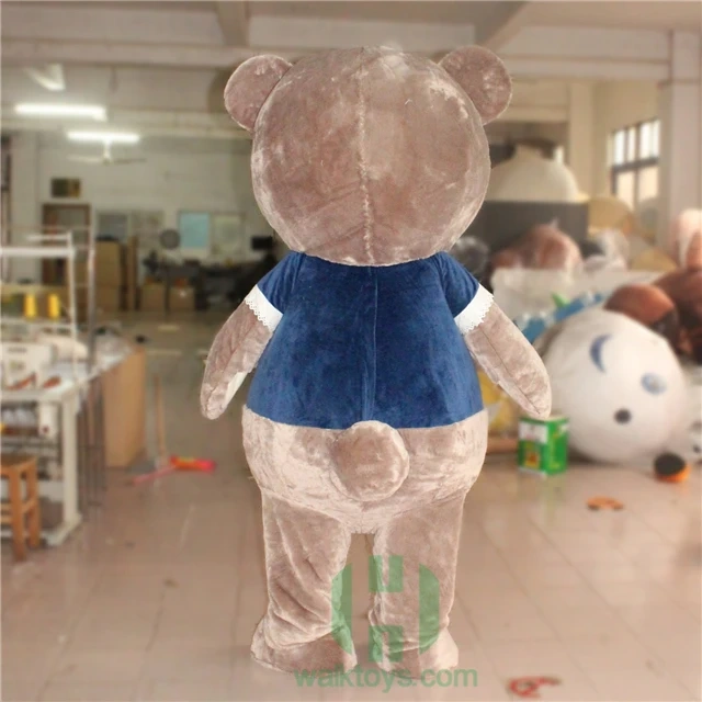 Brown Teddy Bear Custom Robot Costume With Light Plush Cosplay Cartoon Mascot Party Costume For Adult
