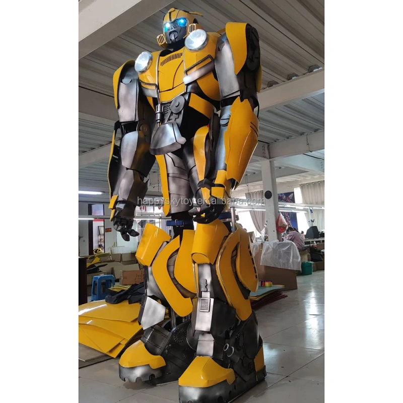 New Arrive EVA High Quality Hot Sale Attractive Realistic Yellow Robot Costume Performance Cosplay Robot Led Costume