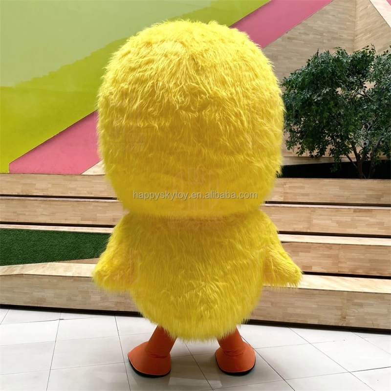 Super Cute People Wearing Inflatable Chick Mascot Costume For Party