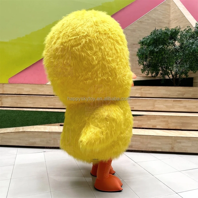 Super Cute People Wearing Inflatable Chick Mascot Costume For Party