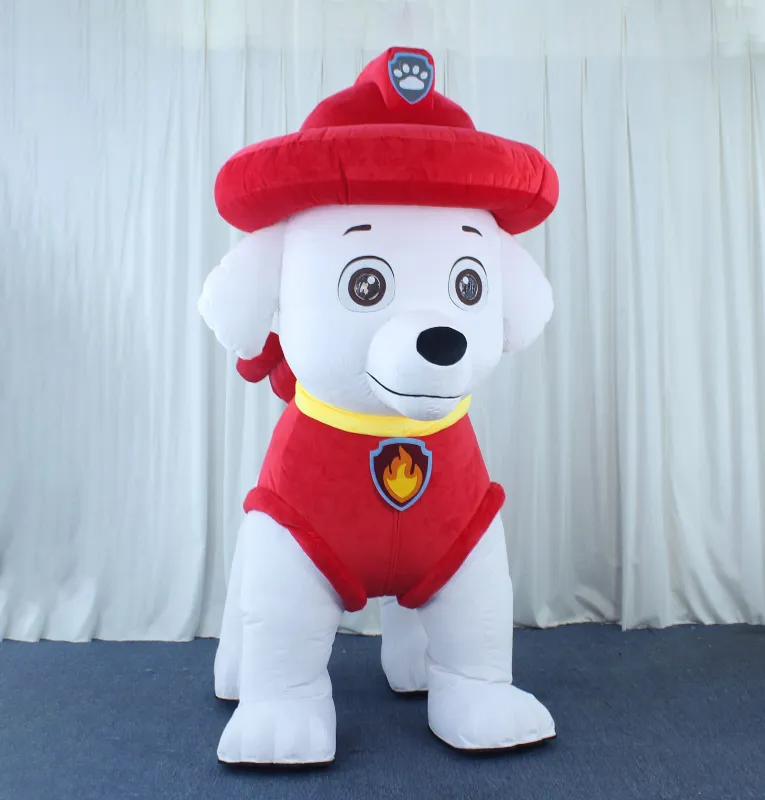 Unisex Adult 4 legs Paw patrol Inflatable dog Mascot Costume for adult