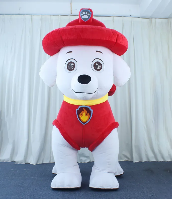 Unisex Adult 4 legs Paw patrol Inflatable dog Mascot Costume for adult