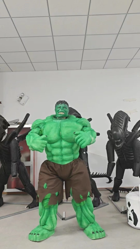 Factory price custom made cartoon character super hero adult Hulk mascot costume for sale