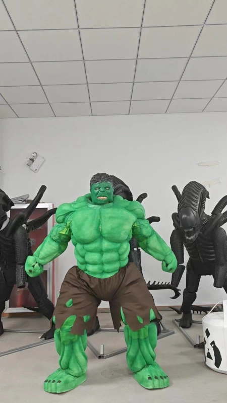 Factory price custom made cartoon character super hero adult Hulk mascot costume for sale