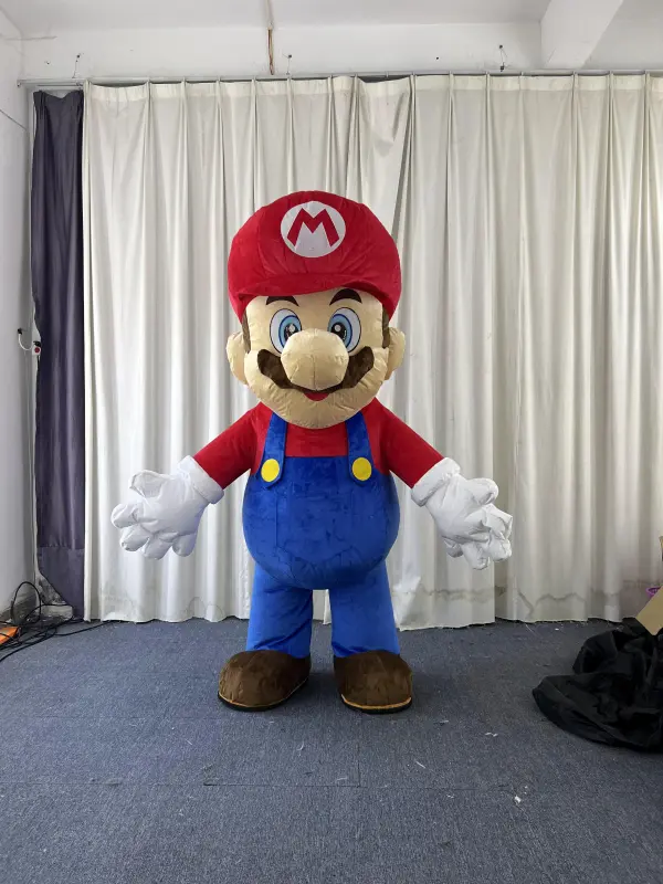 Unisex Adult inflatable cartoon character super mario mascot costume for adult