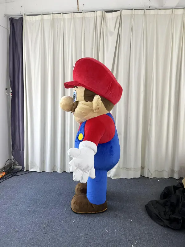 Unisex Adult inflatable cartoon character super mario mascot costume for adult