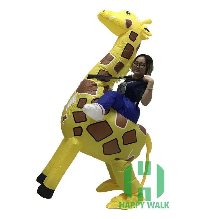 Wholesale Funny Halloween Adult Animal Giraffe Inflatable Costume