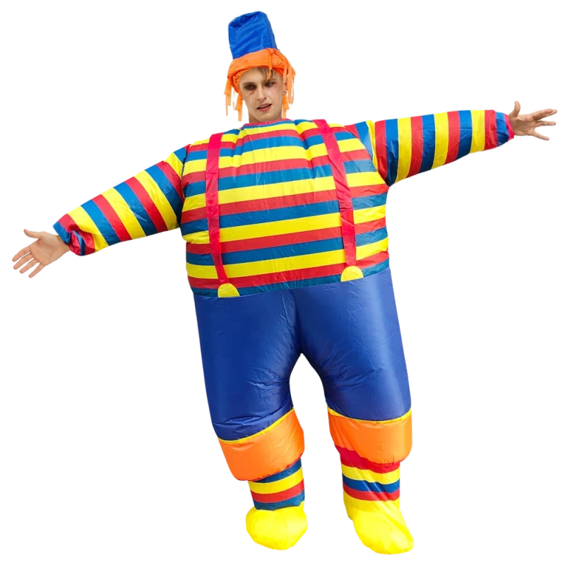 Deluxe Inflatable Clown Costume for Adults Halloween Cosplay Performance
