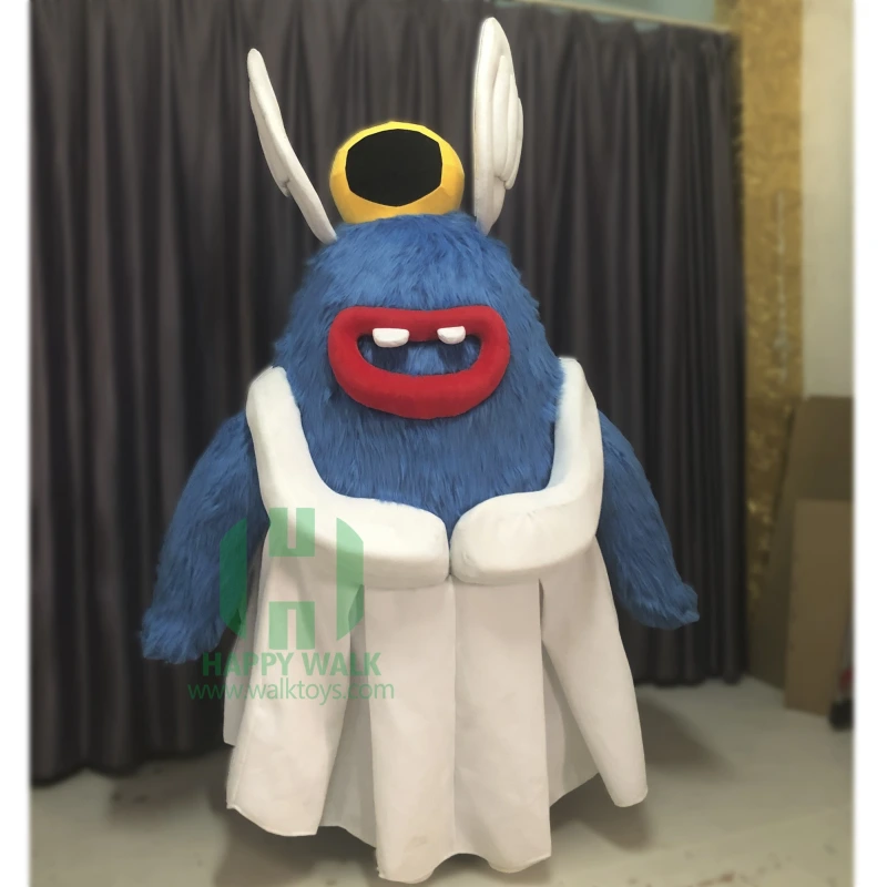 Cyclops with white dress super soft custom mascot costume