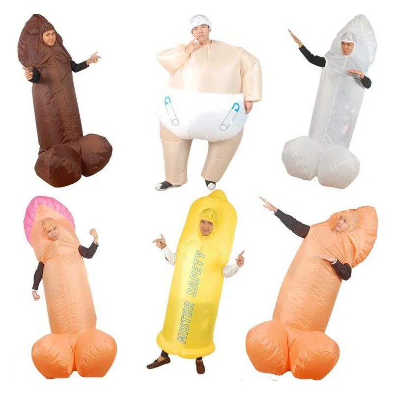 Creative Inflatable Dick Jumpsuit Adult Size Funny Cosplay Costume